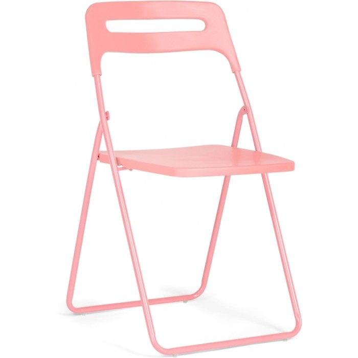 Пластиковый стул Fold складной, металл/пластик, розовый/розовый 43x46x81 см