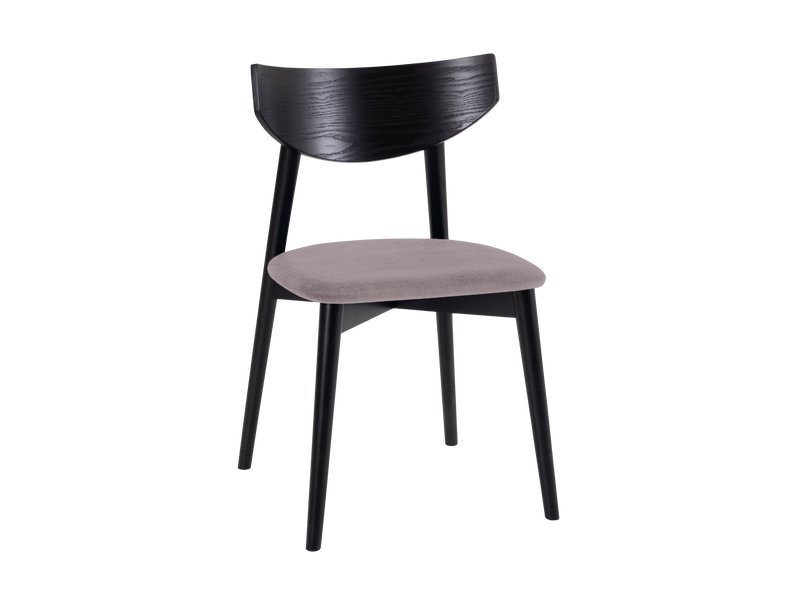 Стул Сеймур Велюр Серый/Черный