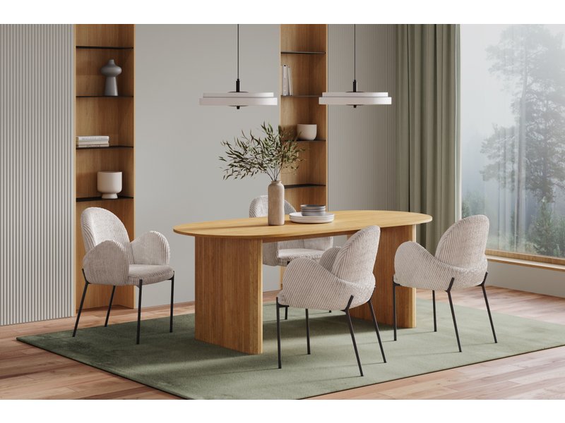 Обеденная группа Лоис 200х90 Древесный натуральный