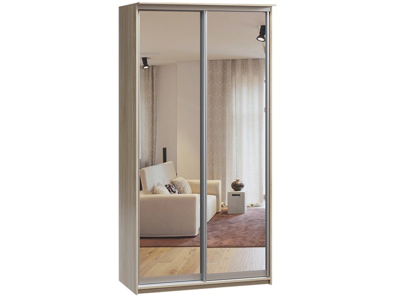 Шкаф-купе Байкал 2-120x240 Дуб Сонома 2 зеркала