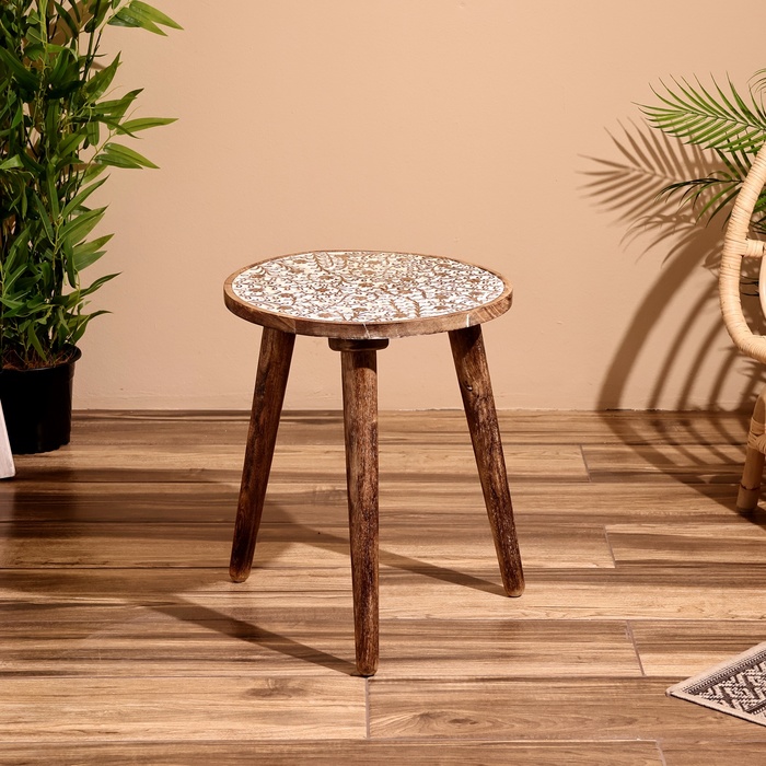 Столик кофейный, 40×40×47 см, манговое дерево