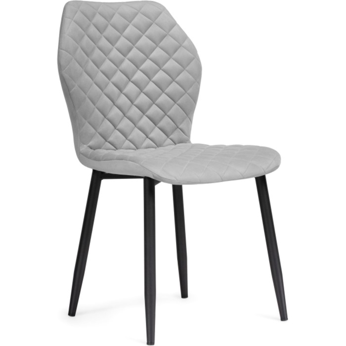 Стул на металлокаркасе Софи металл/велюр, черный/серый 46x54x88 см