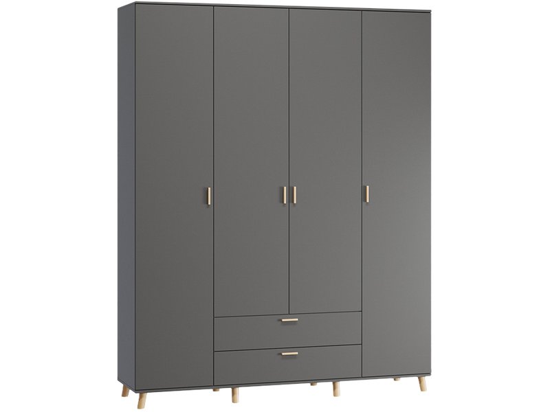 Распашной шкаф Пронто 4-170x210 Графитовый