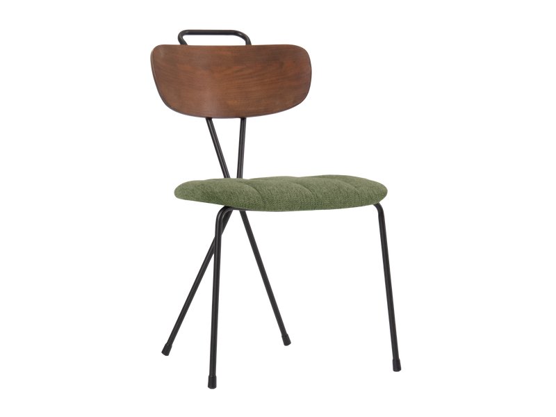 Стул Берри Рогожка Оливковый/Черный